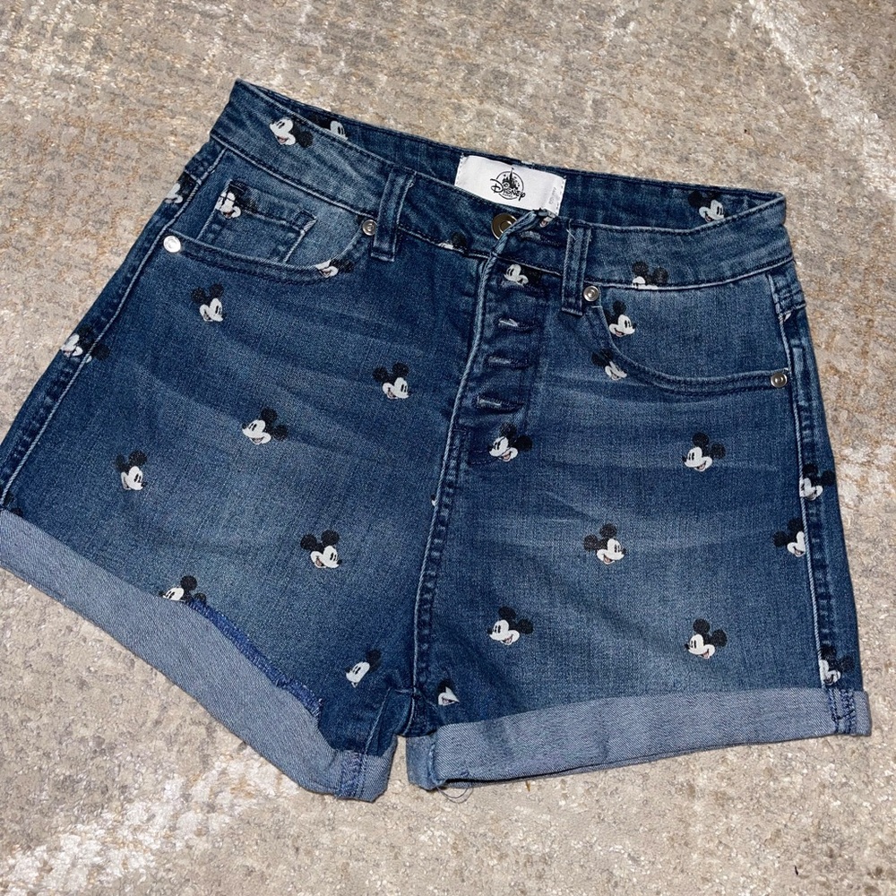Disney Mickey Mouse Blue Denim Shorts